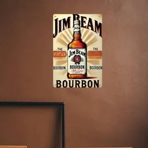 Aluminum Vintage Bourbon Metal Sign 8x12 Inch Retro Wall Decor for Home Bar and Man Cave Durable Rustic Pub Decor for Garage