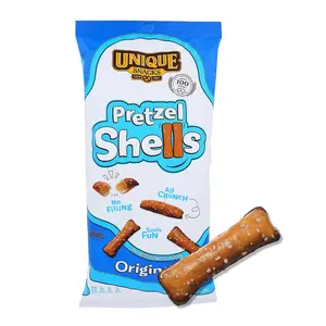 Unique Snacks Original Pretzel Shells, Delicious Homestyle Baked Snack Bag, Vegan, OU Kosher, and Non-GMO Food, No Artificial Flavor, 10 Oz. Bag, Pack of 6 Fried