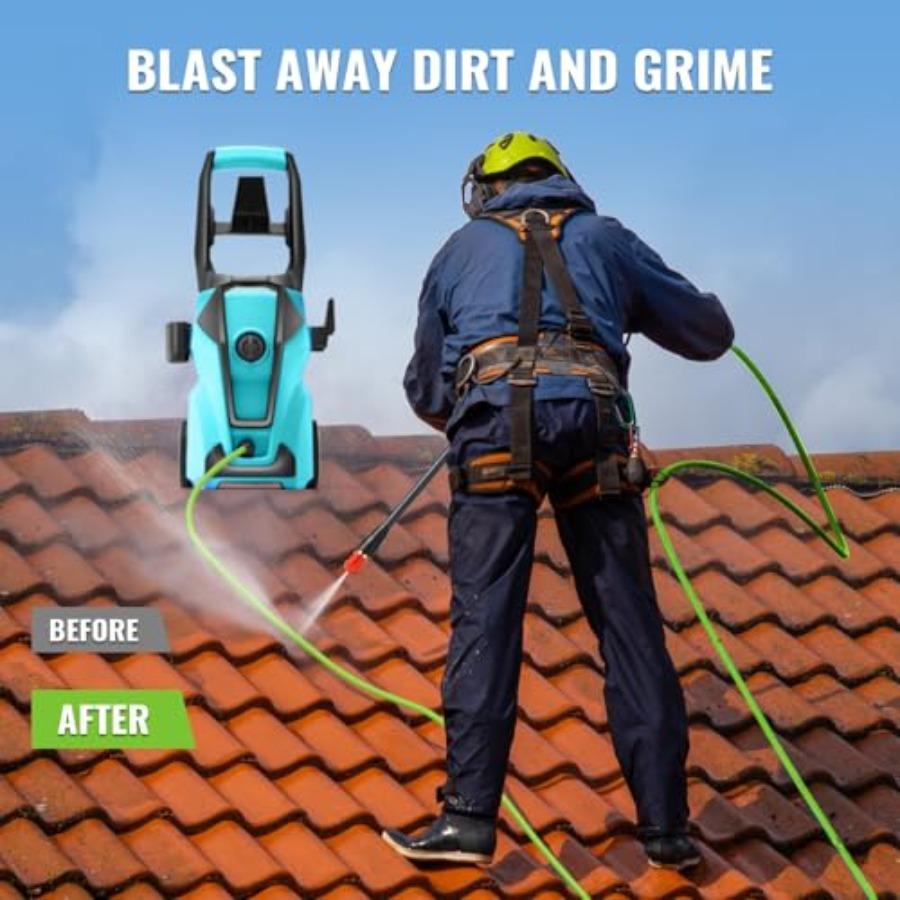 Professional Electric Pressure Washer 5000PSI Power Washer with Foam Cannon 4 Nozzles 33FT Hose and Soap Bottle Car Wash Machin