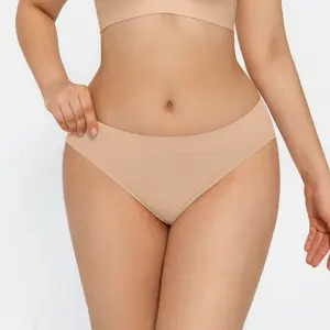 Popilush Seamless Solid Mid-Rise Brief - Comfortable and Smooth Design for Everyday Wear