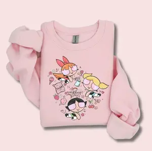 Powerpuff Girls Nostalgia Cosy Sweatshirt, Powerpuff Girls Nostalgia Relaxed T-Shirt Shirt Top, Power Puff Merch, Powerpuff Girls Cartoon Tee, Hoodie 7DW