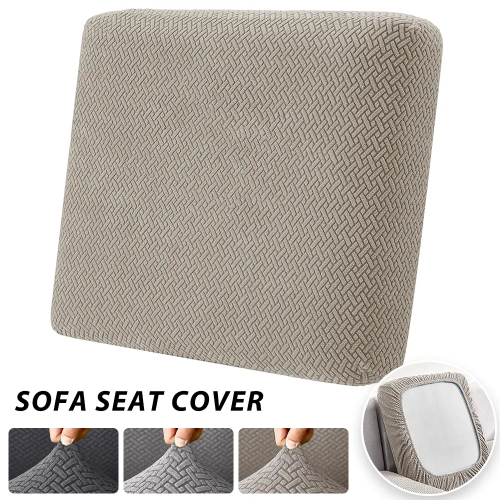Jacquard Twill Sofa Cover Living Room Removable Soft Stretch Elastic Sofa Slipcover Chaise Lounge Case Solid Color Washable Stretchable Sofa Cover Seat Cover Sofa Couch Covers