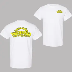 Twisted Teas and Double D's T-Shirt - Full-Color Unisex Tee for Men & Women, Funny Drinking Shirt, Casual Cotton Party Wear