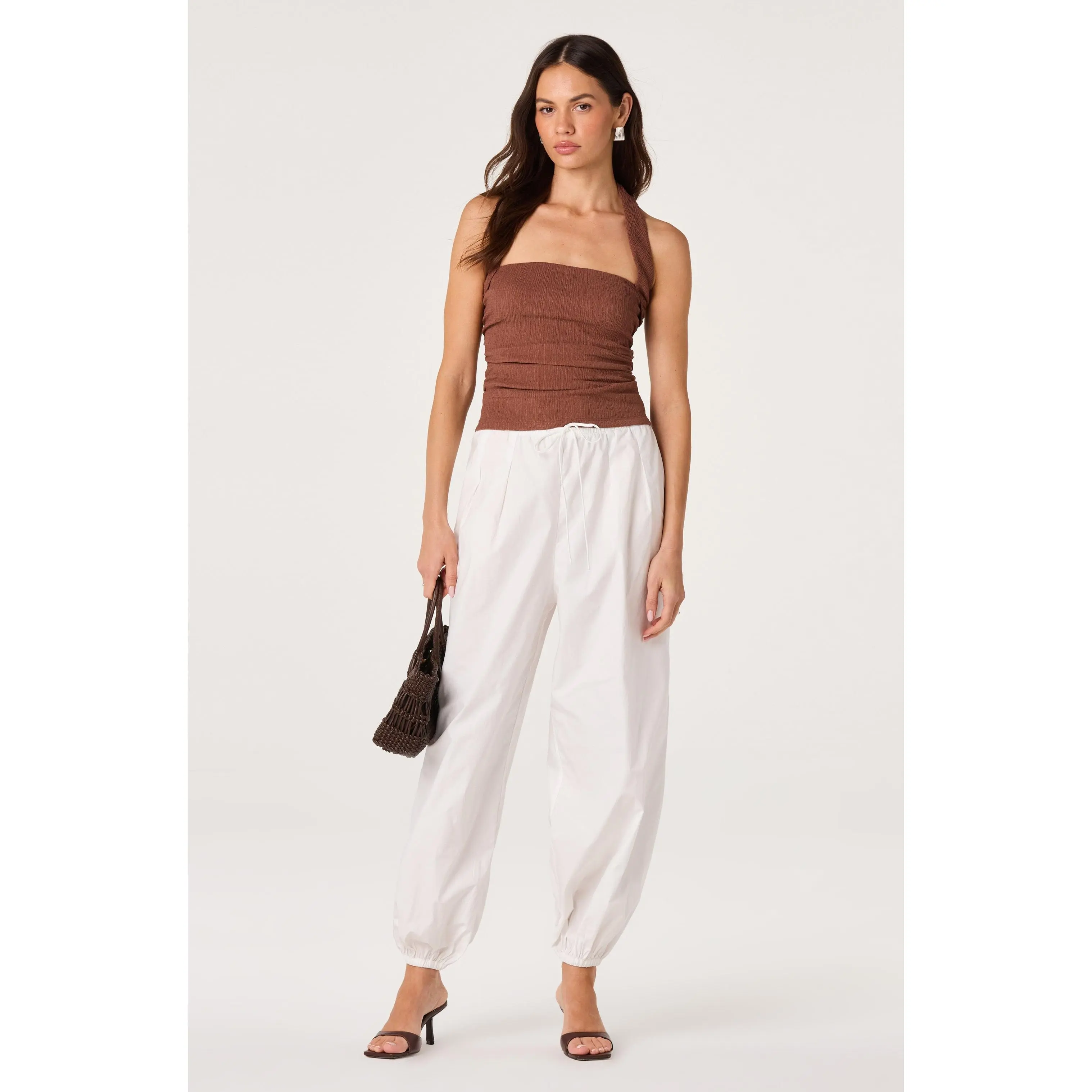 Airen Balloon Drawstring Wide-Leg Pants