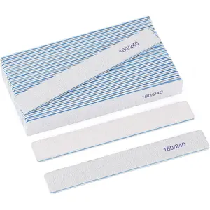 25 Pieces 180/240 Grit Rectangle Nail Files for Natural Nails, Fingernail Files Double Sided Emery Boards for Nails