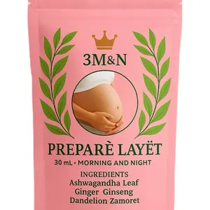 3M&N Secret Natural Prepare Layèt Herbal Tea 30 mL Morning and Night with Ashwagandha Leaf Ginger Ginseng Dandelion Zamoret