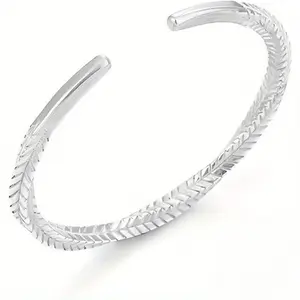 Women'S Fashion Bracelet, Open and Simple Bracelet Cuff Design, Men'S and Women'S Gift Jewelry