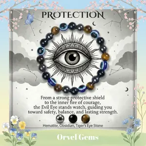 Evil Eye Protection Crystal Bracelet - Perfect for Men, Women, Couples, and Friends | Ideal for Daily Wear