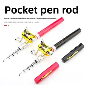 Mini pen rod 1m pen rod set, sea rod pocket rod ice fishing rod gift rod pen fishing rod