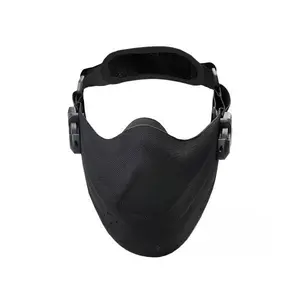 High Speed Airsoft Half Face Mask Black