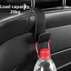 Car Seat Back Storage Hook, 1 Count PU Leather Car Seat Back Hanging Hook, Universal Car Interior Accessories for Stowing & Tidying, Car Organization Supplies