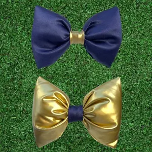 blue & gold bow
