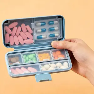 Portable Moistureproof Pill Box/PP Container for Men Women/Travel Cruise Dorm Essentials/Vitamin Medicine Medication Supplement/First Aid Kit Medical Bag/Home Camping Outdoor Hiking Hunting Back to School