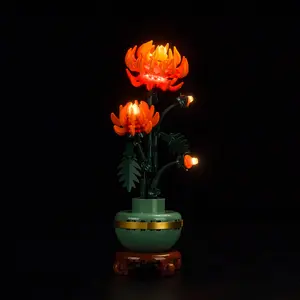 BrickBling Light for Lego Icons Chrysanthemum Flower Décor, LED Lighting for Lego Chrysanthemums Compatible with Lego 10368, Light up Your Lego Botanical Collection, Great Gift, Birthday, holiday, (Lights Only, No Model)