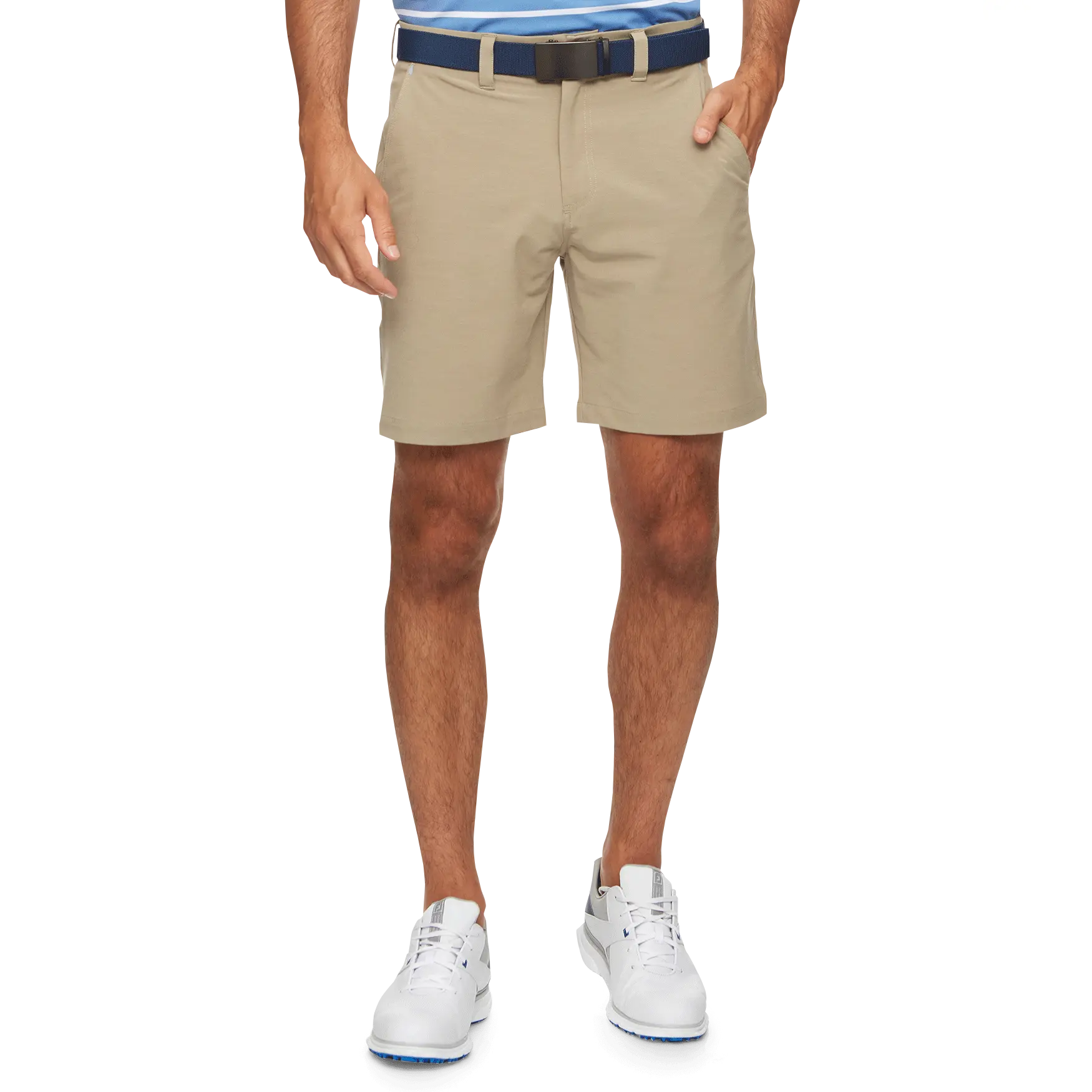 ANY-WEAR COTTON BLEND HYBRID PERFORMANCE SHORT - 8" INSEAM