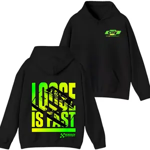 Loose Is Fast Chevy Hoodie, Hendrick Motorsports Racing Graphic Sweatshirt, City Chevrolet Neon Green Hoodie for NASCAR Fans, Car Enthusiast Apparel & Streetwear Style