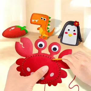6-Piece Teen DIY Sewing Kit, Creative Non-Woven Craft Supplies, Includes Storage Bag, Perfect for Halloween, Christmas, Thanksgiving Gifts