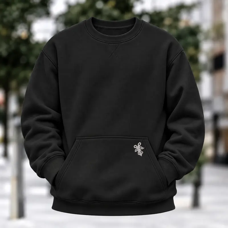 Men’s 2-Pack Fleece Crewneck Sweatshirts - Loose Relaxed-Fit Menswear, Stylish Long Sleeve Pullovers with Kangaroo Pockets, Small Logo Detail, Sports Casual Streetwear for Autumn Winter, Gym, Everyday Wear Men’s 2-Pack Fleece Crewneck Sweatshirts - Loose Relaxed-Fit Menswear, Stylish Long Sleeve Pullovers with Kangaroo Pockets, Small Logo Detail, Sports Casual Streetwear for Autumn Winter, Gym, Everyday Wear