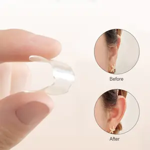 GentleGlow Elf Ear Stickers (12 Pairs) – Invisible, Transparent Silicone Ear Tapes, Comfortable Ear Correction, Perfect for Flat Ears and Facial