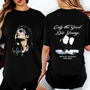 100 Percent Cotton Artistic Watercolor Design T-Shirt Abstract Portrait And Minimalist Scene Summer Wear For Art Lovers And Fashion Enthusiasts # Michael Jackson # Jaafar Jackson # biopic # music legend