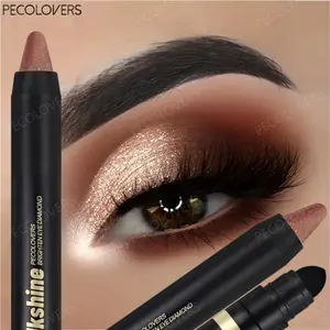 1Pc Double-Ended Eyeshadow Pen - Shimmer Matte Eye Makeup, Matte And Glitter, Long-Lasting For Daily & Party Wear, Brown And Nude, Eye Cosmetic, Glitter Eyeshadow Stick