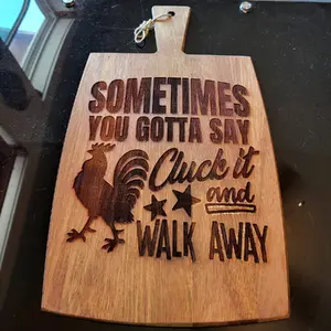 cluck it wall decor/cutting board