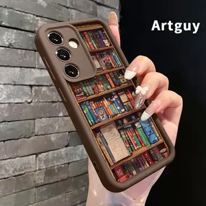 Case Compatible with Galaxy S24 ultra plus S25 S23 S22 Ultra Plus Cartoon Bookshelf Advanced fashion gift Anti-Scratch Shockproof Soft Silicone Protective Cover