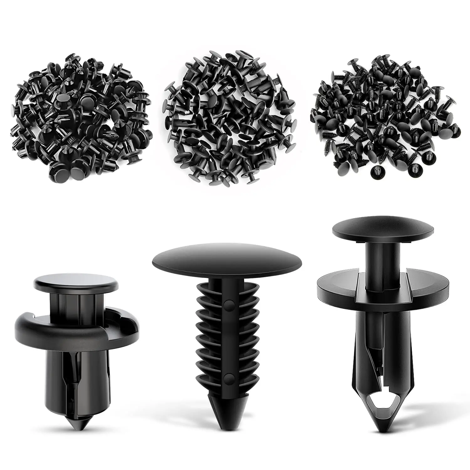 Nilight 100PCS Car Retainer Clips 7mm 8mm 10mm Nylon Push Expansion Screws Replacement Kit,Bumper Fastener Rivet Clips for Honda,Acura, GM,Ford,Chrysler
