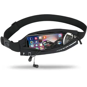 Slim Running Belt for Women Men,Runners Fanny Pack Phone Holder,Running Pouch Waist bag for Workout Jogging,Money Belt Running Gear Accessories