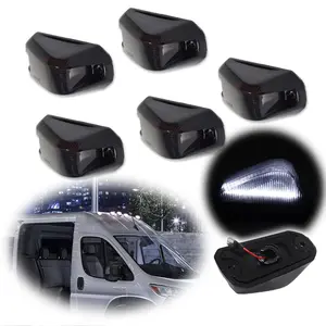 5pcs LED Front Roof Cab White Clearance Lights For 2014 2015 2016 2017 2018 2019 2020 2021 2022 2023 Ram ProMaster 1500 2500 3500,Replace OEM 68261677AC, 55372929AB, 68261677AA, 68261677AB, 55077559AE, 55077559AC, 55077559AD