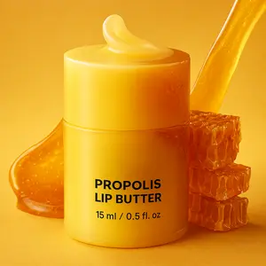 Nourishing Honey Lip Butter – Manuka Honey & Propolis, Long-Lasting Hydration, Repair Dry Lips, Pocket-Friendly Dial-Up Balm, Daily & Night Use, Christmas Gift Ready