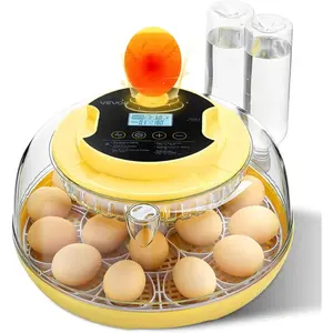 VEVOR 24 Egg Incubator, Automatic Egg Turner with LED Candler, Temperature Humidity Control, 360 View Clear Window, Auto Water Refill, Poultry Eggs Incubators for Hatching Chicks Ducks Goose QuailVEVOR Super Brand Day