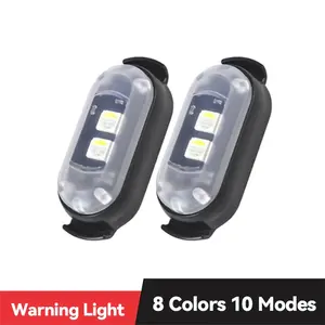 RGB Wireless LED Strobe Light - IP65 Waterproof USB Rechargeable Anti-Collision Light for Car Motorcycle Drone RC Aircraft Bike accent light