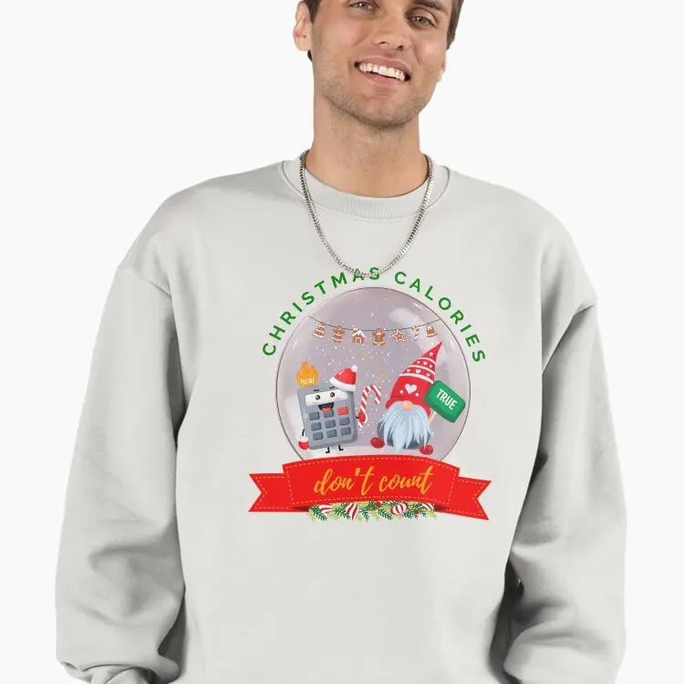 Christmas Calories Don’t Count Cookie Calculator Premium Oversized Sweatshirt Cozy Hoodie Sweatshirt Quality Printed - Winter Wear