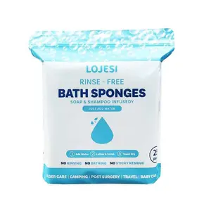 Disposable No-Rinse Bath Wipes 25 Pieces, All-Purpose Shower Wipes, Quick Clean Ideal Choice, Perfect for Travel and Camping
