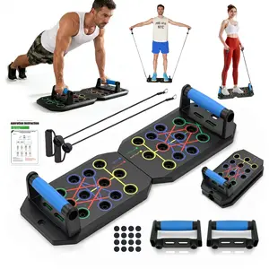 [Upgraded Version] Multifunctional Push Up Board for Men & Women | Color-Coded Pushup Training Board with Resistance Bands | Portable Push Up Fitness Equipment | Home Gym Strength Training Equipment | US Stock Fast Shipping | Upper Body Workout Station