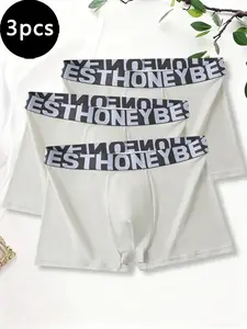 Men's Boyshorts, Colorblock, Casual Slim-Fit, Breathable Comfort, All-Season Wear, 3-Pack, Daily Commute, Outdoor Sports