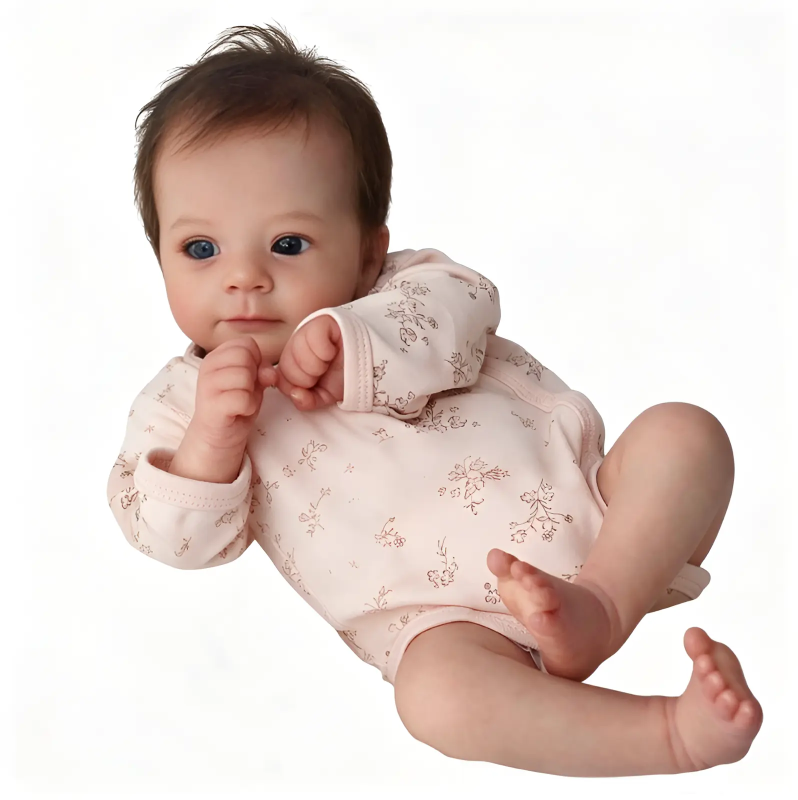 19-Inch Vinyl Reborn Baby Doll, Realistic Hand-Painted Toddler with Complete Outfit Set, Kids' Play & Collectible Gift for Doll Enthusiasts, Dolls