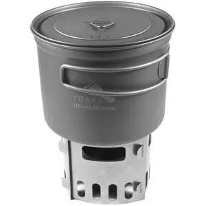 TOAKS Titanium Alcohol Stove and 900ml Pot Cook System CS-04 - Outdoor Camping