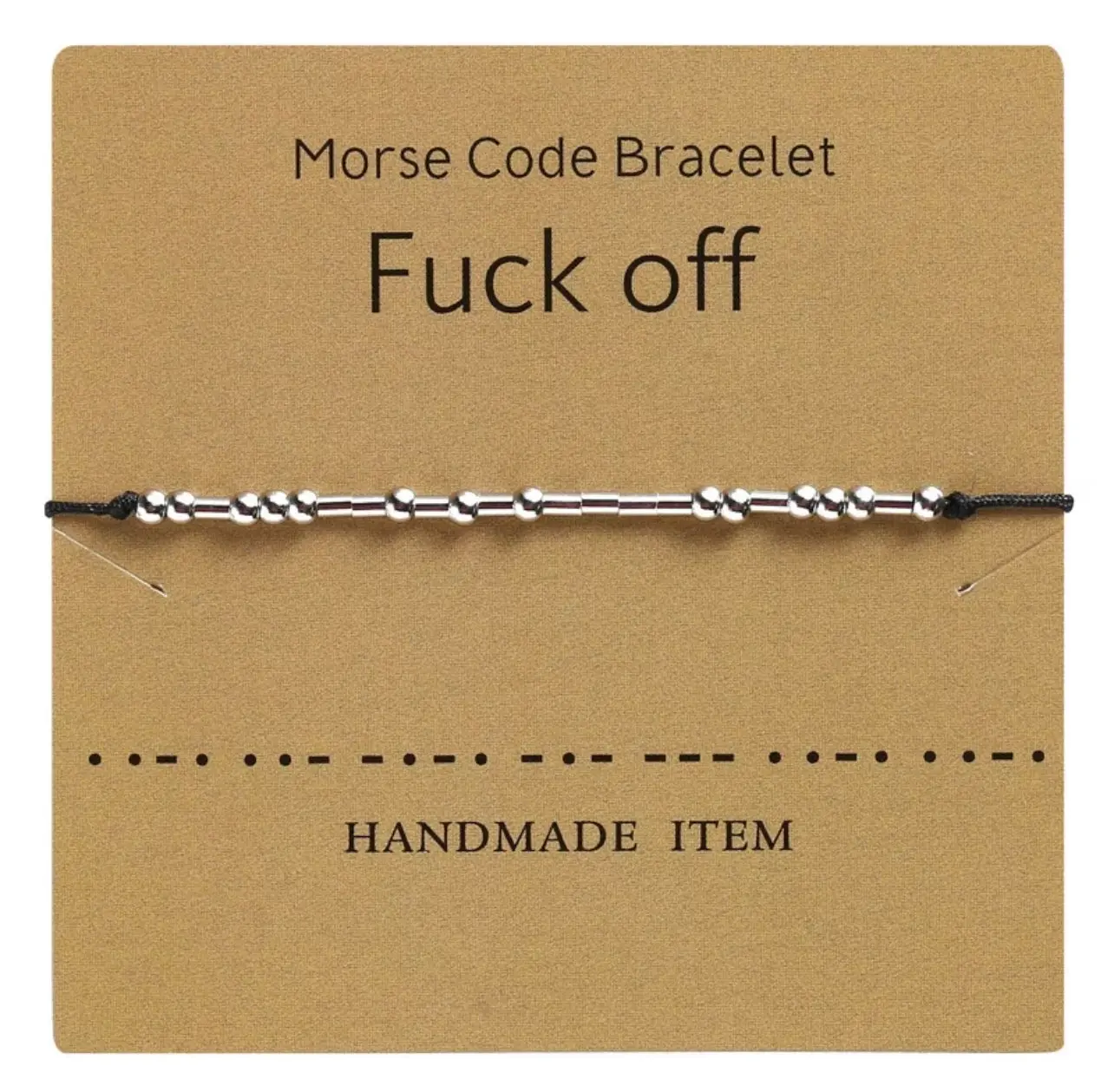 Morse code Bracelet “F…ck OFF”