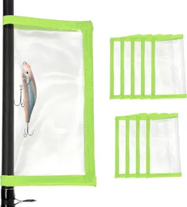 Fishing Lure Wraps 2 pcs Premium Clear PVC Hook Covers Puncture-Resistant Easy Visibility Bait Storage for Anglers