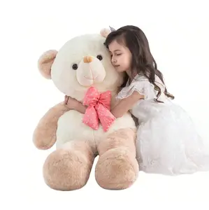 36/47 Inch Giant Teddy Bear | Extra Large Stuffed Animal Plush Toy in Green & Apricot | Perfect Birthday Gift for Kids & Adults Children's gift Bow