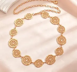 Women's Adjustable Trendy Boho Waist Chain Belt - Gold, Silver Belly Chain Jewelry for Summer Fashion Outfit Accents