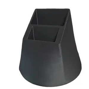 2-Hole Remote Control Holder, Holds 2 Remotes, Minimalist Black & White Design, Organizer for TV, Air Conditioner, Light Remotes & Office Supplies, Practical Desktop Storage Stand