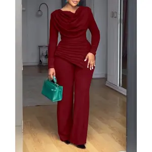 Fashion 2025 New Straight-Leg Pants & Long-Sleeve Top Jumpsuit Plus Size Heart Print Co-ord Set Sleeveless Lace Up Tank Skirt Set Fall Winter Lapel Neck Lounge Floral Spaghetti Strap A-Line Dress Mini Ruffle Sequin Cocktail Maxi Dress with Cowl Ne