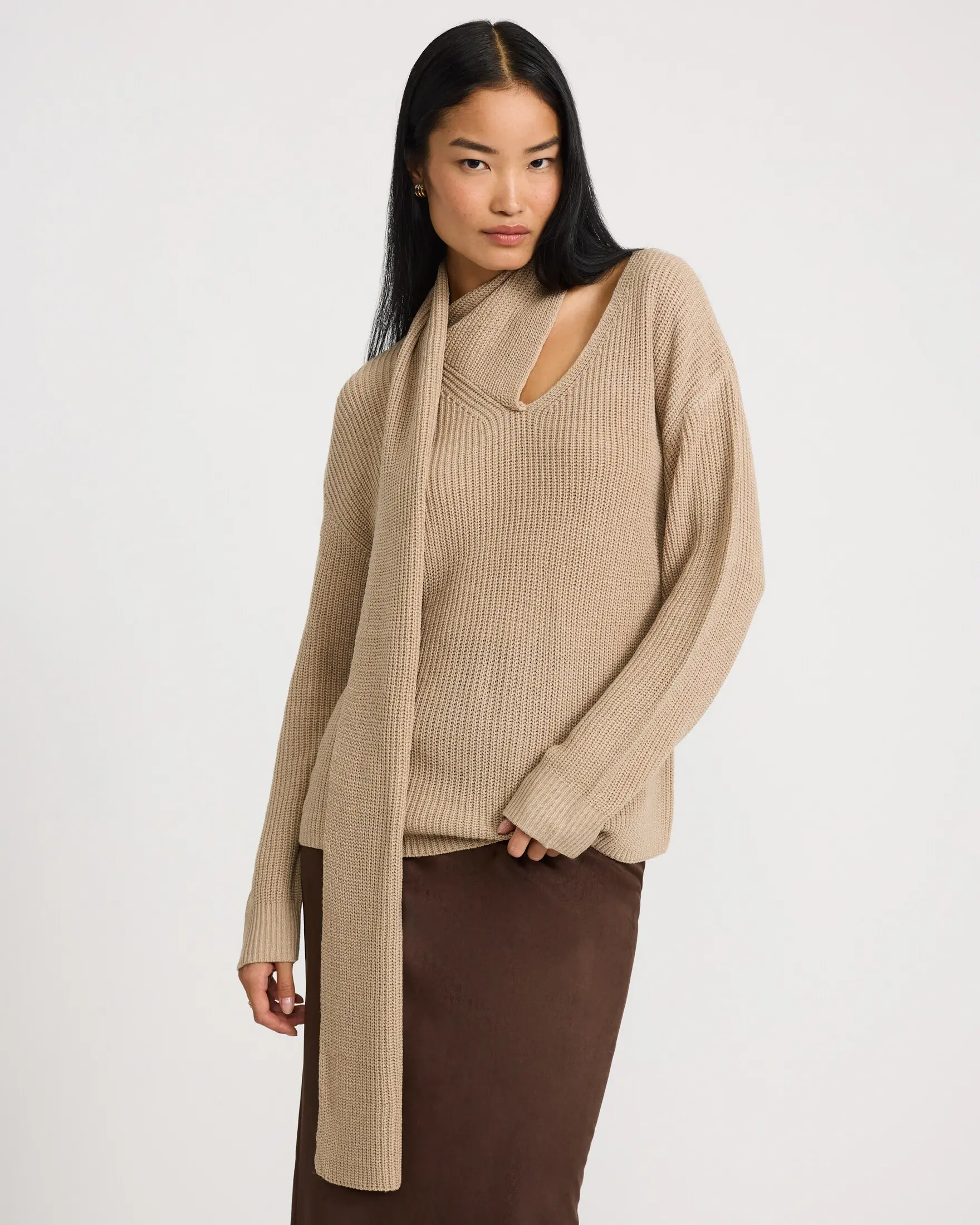 Express Wrap Scarf Sweater