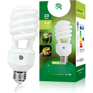 UVA UVB le Light 23W 5.0,Tropical & Sub-Tropical Terrarium Compact Fluorescent Lamp,UVB le Light Bulb for Snake,Chameleons,Iguanas,Turtles