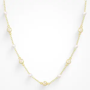 EVRY JEWELS Gold or Silver Plated Women's Hypoallergenic Dreamy Necklace