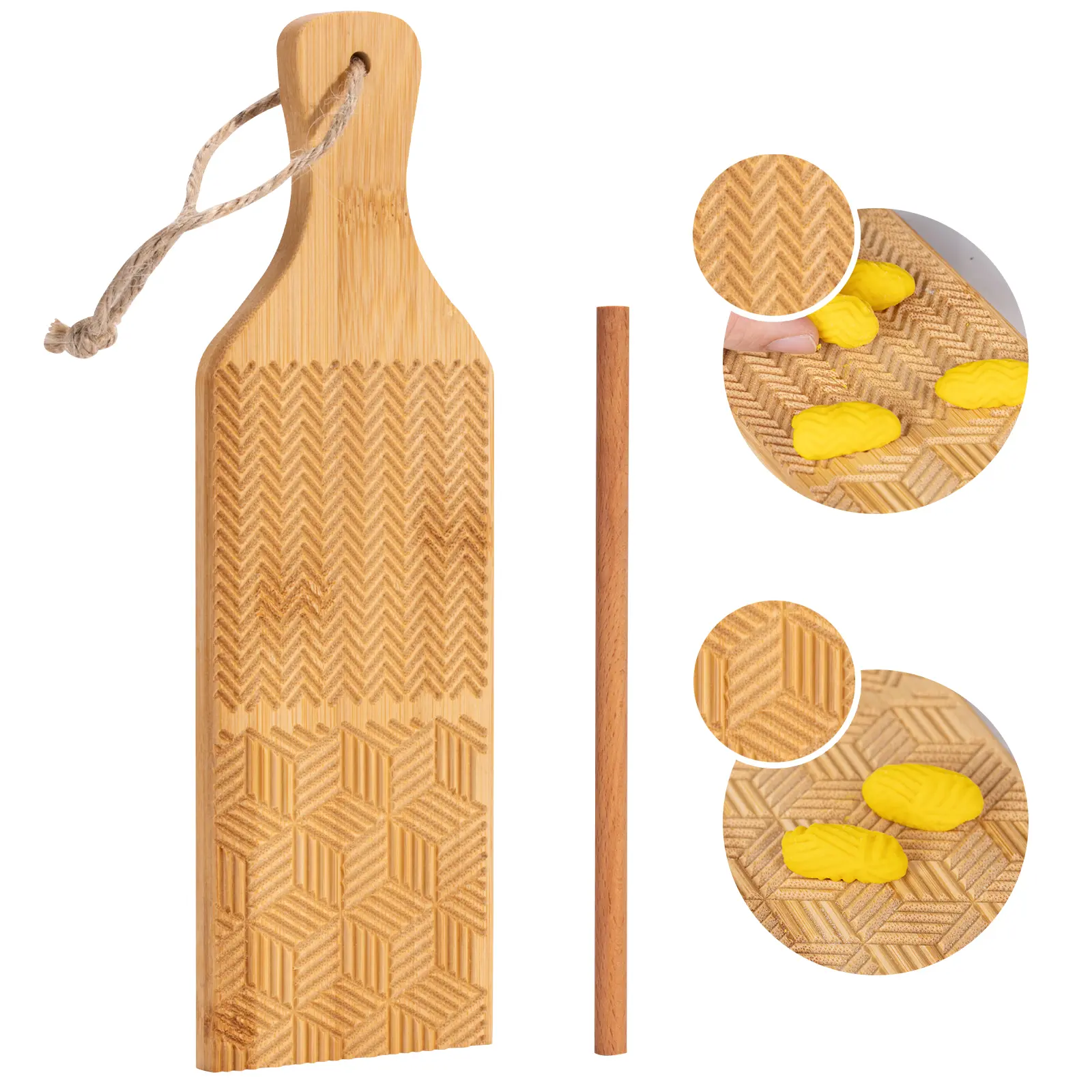 Gnocchi Board Bamboo Cavatelli Board Fresh Pasta Garganelli Cavarola Board Combo Pattern Handmade Bamboo Macaroni Trofie Board Pasta Making Kit Mothers Day Kitchen Gadgets Foodie Gift Idea