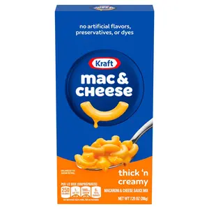 Kraft Thick and Creamy Macaroni and Cheese Dinner, 7.25 oz Box (Pack of 6) Pasta Cheesy